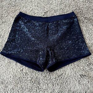 Aerie Navy Sequin Shorts